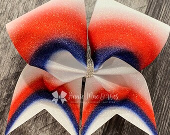 Competition Cheer Bow - Glitter and Rhinestone Bling Cheer Bow - Cheer bows - competition cheer bows - all star cheer bow