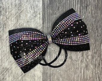Competition Cheer Bow - Glitter and Rhinestone Bling Cheer Bow - Cheer bows - competition cheer bows - all star cheer bow