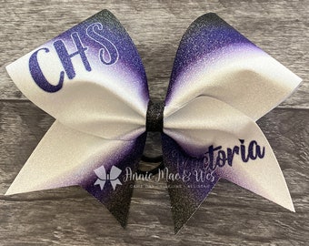 Cheer bow - Purple and Black Cheer bows - Purple and Black cheer bow - softball bow - softball bows