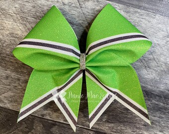 Cheer Bows - Your choice of finish and one color - accent colors are black and white
