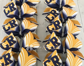 Custom Cheer Bows - Yellow and Navy