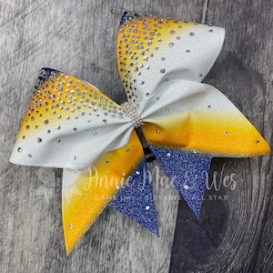 Cheer Bows - Your choice of 2 accent colors on a white bow