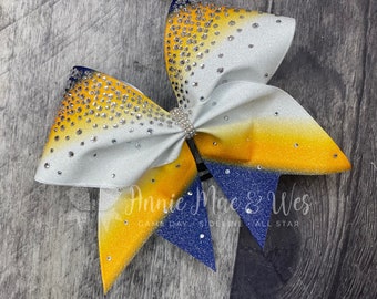 Cheer Bows - Your choice of 2 accent colors on a white bow