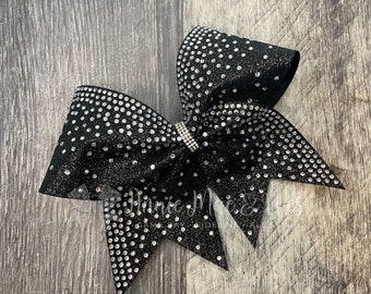 Glitter and Rhinestone Cheer Bow