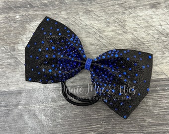Competition Cheer Bow - Glitter and Rhinestone Bling Cheer Bow - Cheer bows - competition cheer bows - all star cheer bow