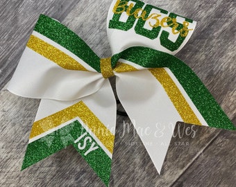 Cheer bow - Cheer bows - Sideline cheer bow - Cheer bows - Navy and Gold - Gold and Blue