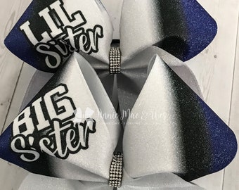 Cheer bow - Big Sis Lil Sis Cheer bow - cheer bows - Big Sister Little Sister