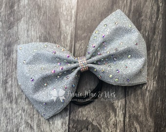 Cheer Bow - Tailless Cheer Bow - Glitter and Rhinestone Cheer Bow