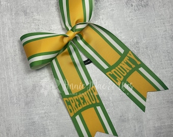 Long Tail Cheer Bow - You choice of bow and accent colors