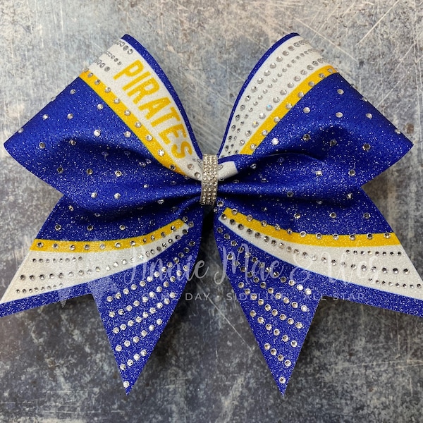Cheer Bow - Your choice of colors - Rhinestone Competition Cheer Bow