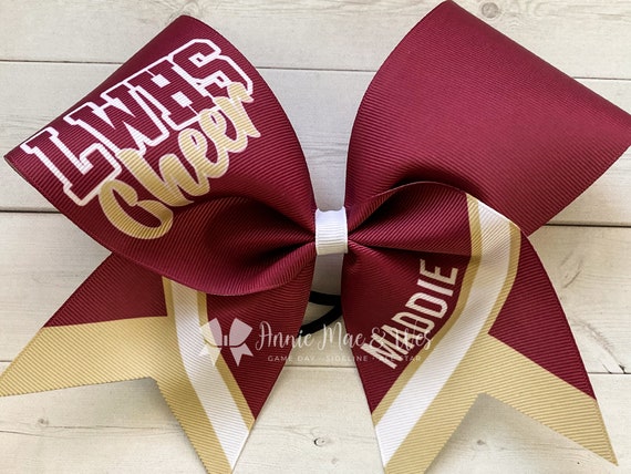 Burgundy Game Day Cheer Bow Burgundy Game Day Cheer Bow