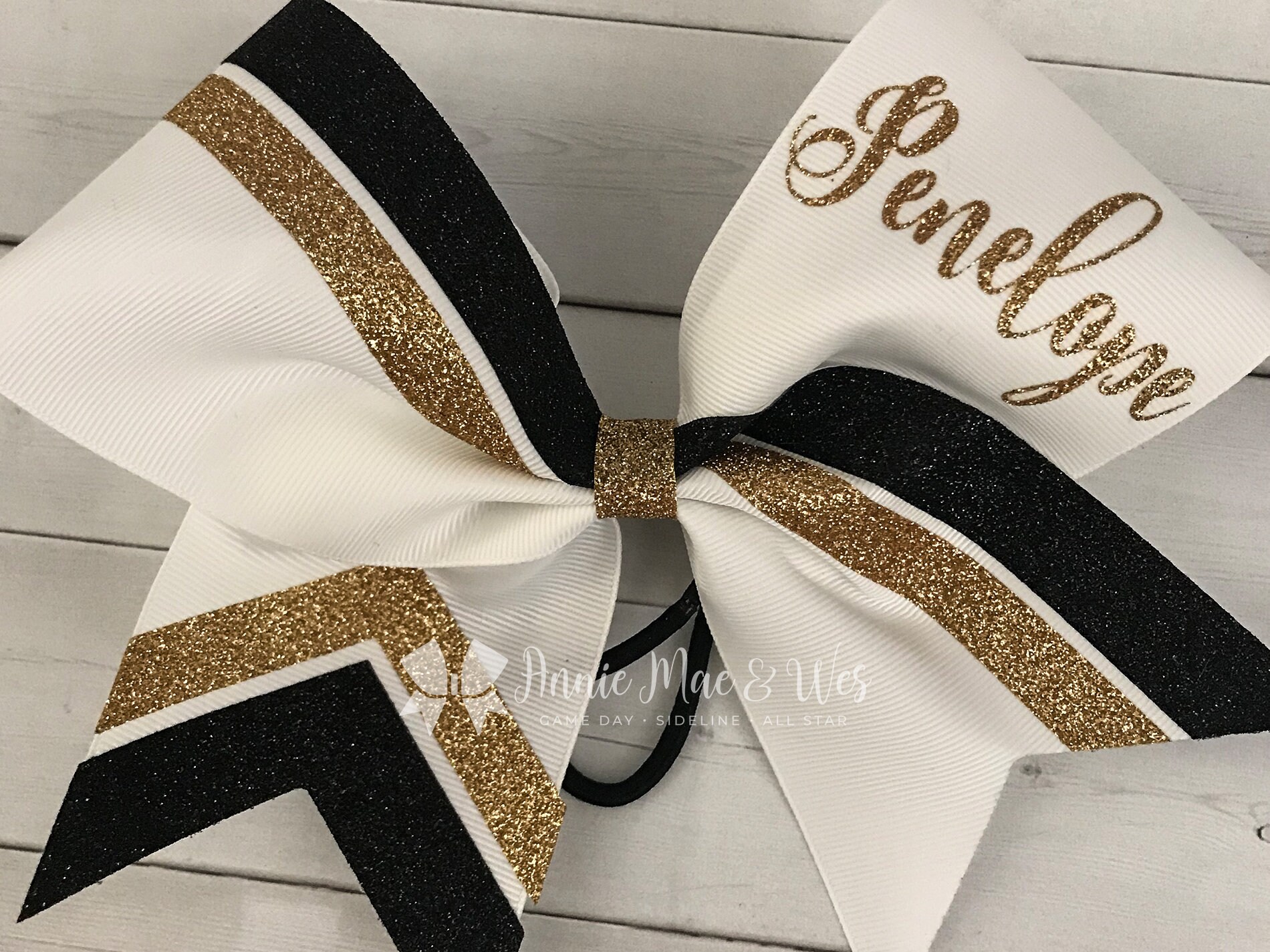 Cheer Bow Softball Bow Black and Gold Cheer Bow Black - Etsy México