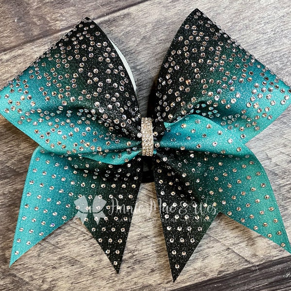 Cheer Bows - Your choice of colors - Shown in Black and Teal