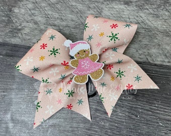 Christmas Cheer Bows - Gingerbread Cheer bow