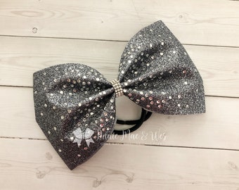 Cheer Bow - Tailless Cheer Bow - Glitter and Rhinestone Cheer Bow