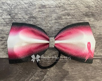 Pink and Black Cheer Bow -  Gymnastics Bow