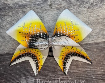 Competition Cheer Bow - Glitter and Rhinestone Bling Cheer Bow - Cheer bows - competition cheer bows - all star cheer bow