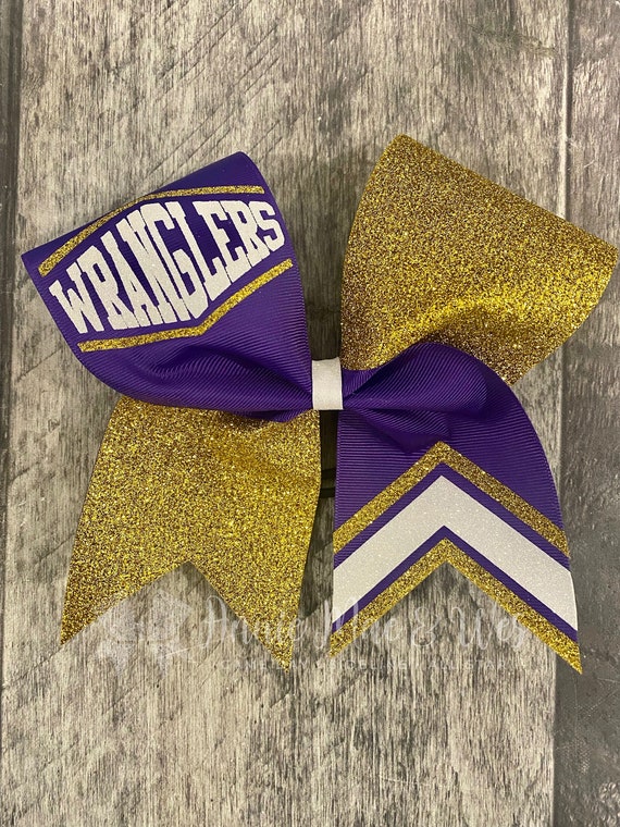 Noeud à Cheveux Paillettes Cheerleading - Envy Cheerleading Bows - Taille 7"x8" - Neuf Avec étiquettes