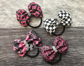 Mini Glitter Cheer Bows - Mini Cheer Bow - Pigtail Bows - Tiny Cheer Bows