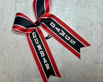 Long Tail Cheer Bow - Sideline Cheer Bow - Collegiate Style Cheer Bow - College Style - Softball Bow