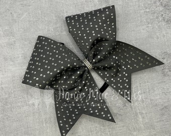 Cheer Bow Softball Bow - Your choice of ribbon and rhinestone color
