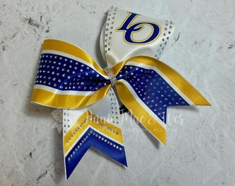 Cheer Bows - Your choice of 2 accent colors on a white bow