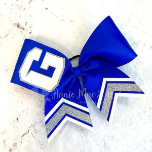 Team Cheer Bows - Your choice of Ribbon and one glitter color - alternate color will be white glitter by default