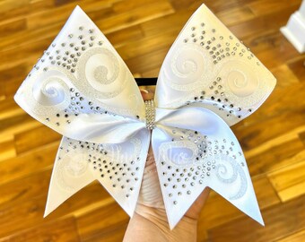 Ready to Ship White Cheer Bow
