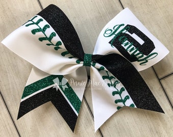 Softball Bow - Glitter softball bows