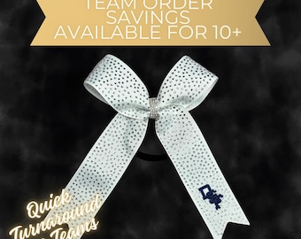 Skinny Collegiate Style Rhinestone Cheer Bow