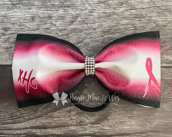 Pink and Black Cheer Bow -  Gymnastics Bow