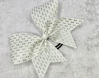 Cheer Bow Softball Bow - Your choice of ribbon and rhinestone color