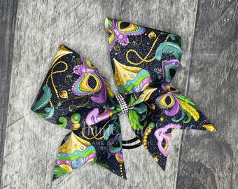 Mardi Gras Cheer Bow