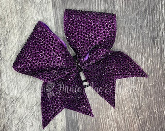 Glitter and Rhinestone Cheer Bow