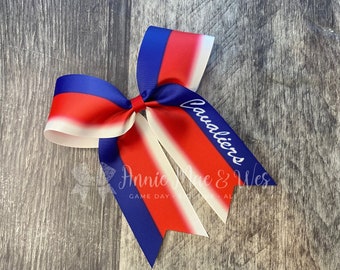Softball Bow - You choice of two accent colors - Text will be white