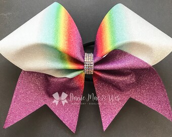 Neon Cheer bows - neon pink - neon yellow - neon green - glitter cheer bows