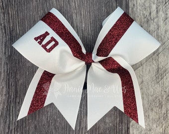 Cheer Bow - Your choice of ribbon and glitter colors