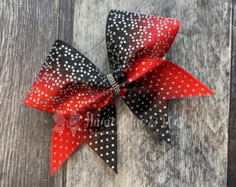 Competition Cheer Bow - Glitter and Rhinestone Bling Cheer Bow - Cheer bows - competition cheer bows - all star cheer bow