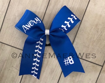 Baseball sister cheer bow - neon yellow and red softball cheer bow - team cheer bow - team cheer bows - softball bows - senior cheer bows