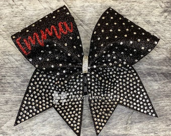 Competition Cheer Bow - Glitter and Rhinestone Bling Cheer Bow - Cheer bows - competition cheer bows - all star cheer bow