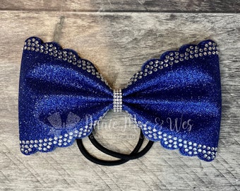 Cheer Bow - Tailless Scalloped Cheer Bows