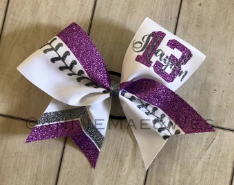 Lavender Glitter Softball Bow - softball bows - graphite softball bow - charcoal softball bow