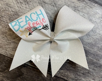 Beach Cheer Bow - Starfish Cheer Bow - Beach Cheer Bows - Beach Cheer - Summer Cheer Bow - Cheer Team Gift