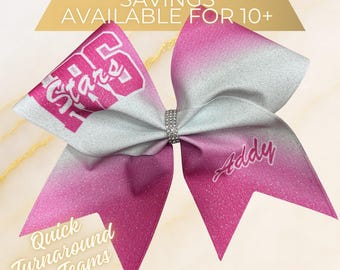 Cheer Bow - Your Choice of Colors Custom Pink cheer bows