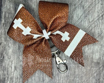 Keychain Cheer Bow - Football