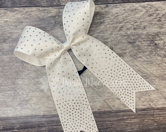 Long Tail Cheer Bow with Rhinestones