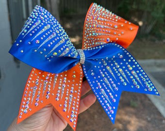 Cheer Bows - Your choice of 2 accent colors on a white bow
