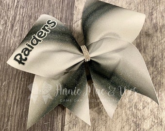 Cheer Bows - Your choice of 2 accent colors on a white bow