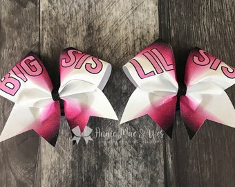 Big Sis OR Lil Sis Cheer Bow - Big Sis Cheer Bow - Little Sis Cheer Bow - Sister Cheer Bows - Sisters Cheer Bows