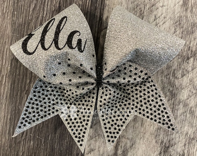 Featured listing image: Cheer Bows - Glitter and Rhinestone Cheer Bow - Your choice of colors
